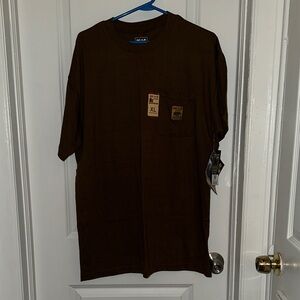 Men's Short-Sleeve Pocket Tee in Dark Brown - XL